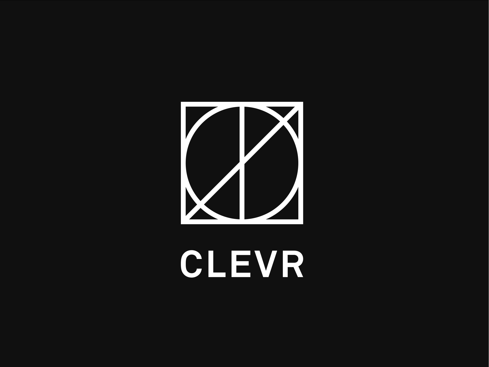 CLEVR LOGO BLACK BACKGROUND